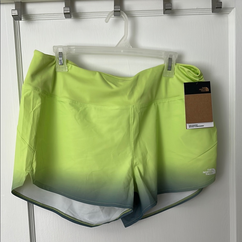 The North Face Women's Lime Green Ombre Shorts NWT